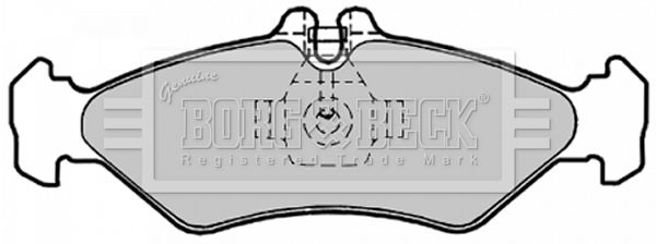 BORG & BECK Комплект тормозных колодок, дисковый тормоз BBP1491